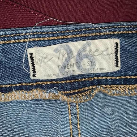 We The Free Know Me Better Flare Boho Bellbottom Blue Jeans Size 26 - Picture 5 of 9